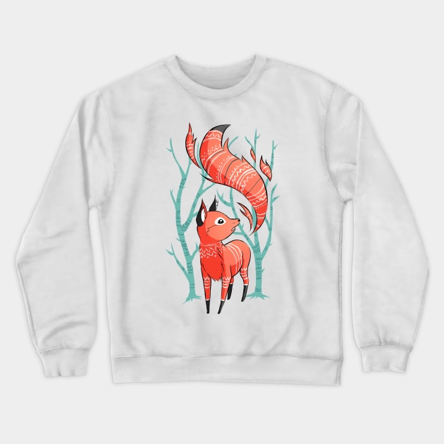 Winter Fox Crewneck Sweatshirt by Freeminds